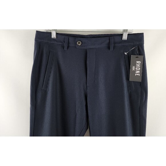 Rhone Pants Mens 32x33 Navy Blue Big Easy Searsucker Pant NWT - Picture 2 of 14